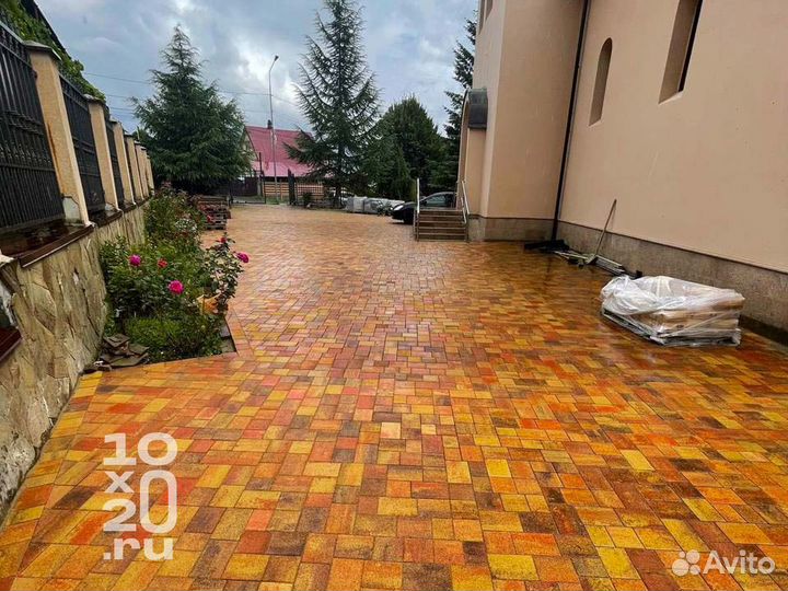 Тротуарная плитка, брусчатка, бордюры под ключ