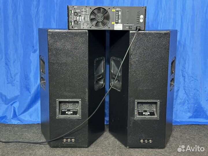 Комплект звука 2 Колонки + усилитель QSC