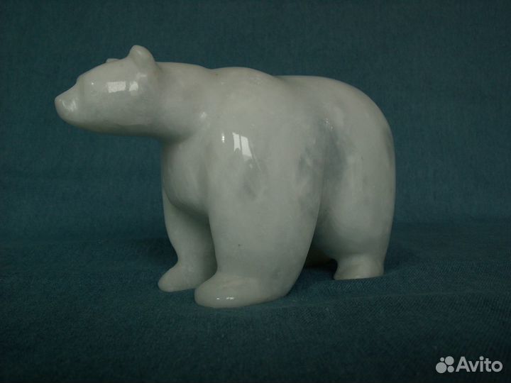 Сувенир Белый медведь из оникса