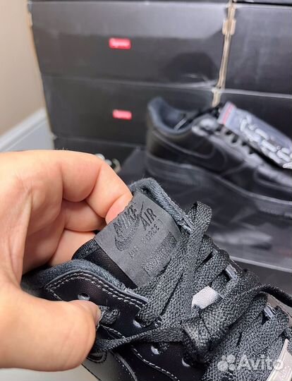 Nike air force 1 low black supreme оригинал