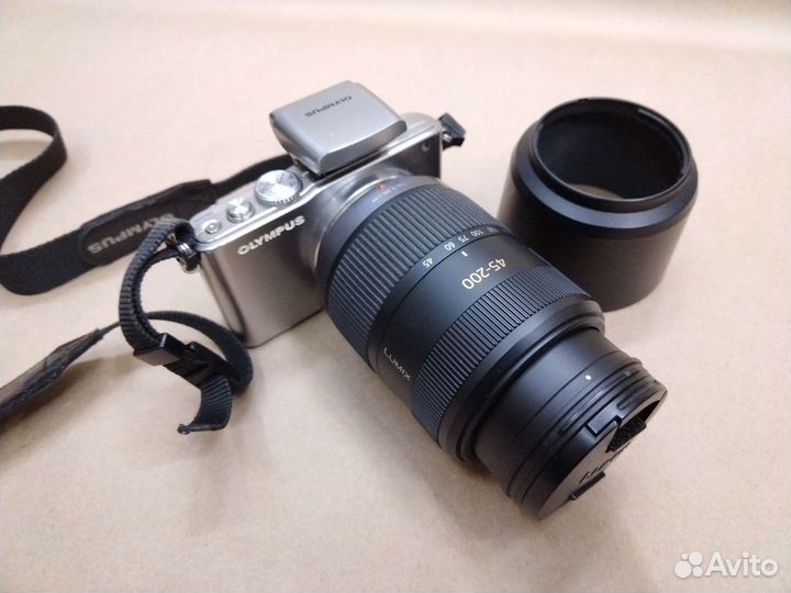 Olympus e pl3 с обективом Lumix 45-200