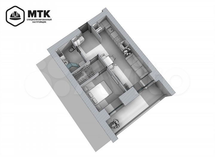1-к. квартира, 41,9 м², 4/8 эт.
