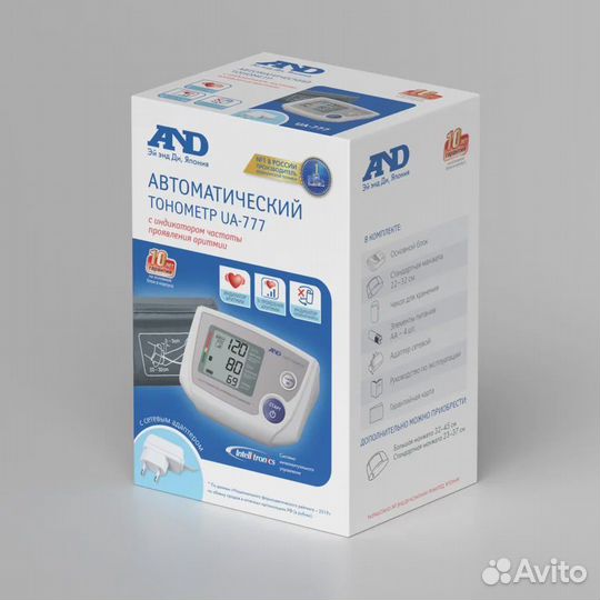 Тонометр AND UA-777AC, манжета 22-32 см + адаптер