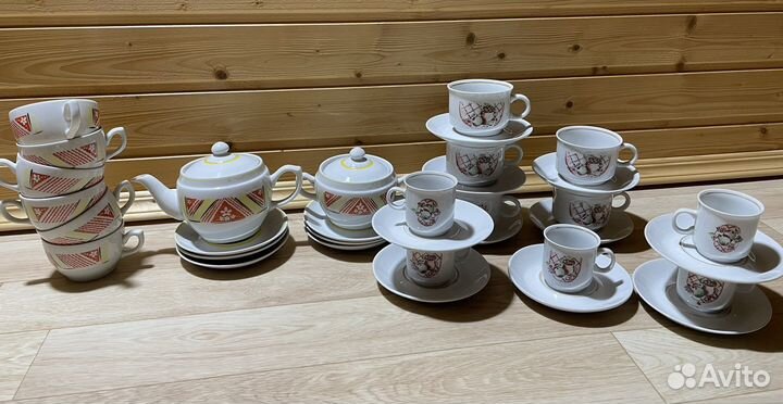 Чайный сервиз ссср. Чайные пары. Кружки СССР