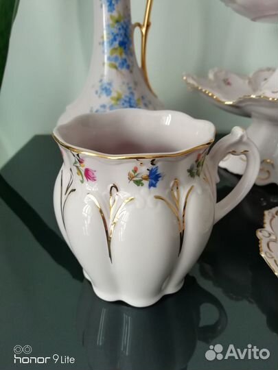Чешский розовый фарфор