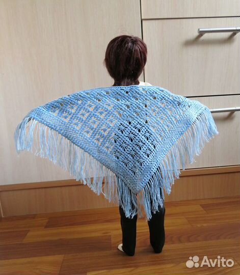 Роскошная шаль с бахромой для кукол