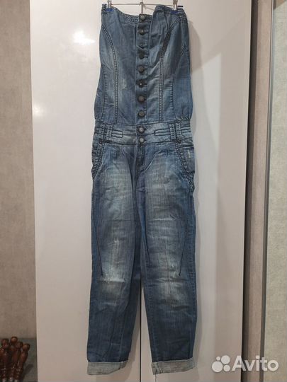 Джинсовый комбинезон zara