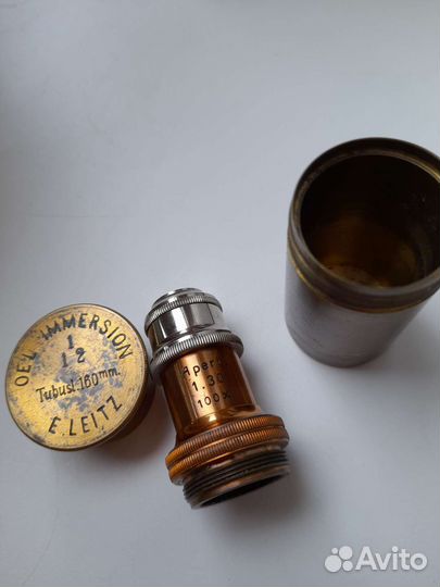 Объектив для микроскопа Leitz Wetzlar старинный