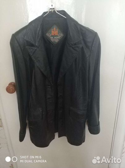 Пиджак кожаный