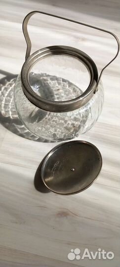 Сахарница цветное стекло СССР