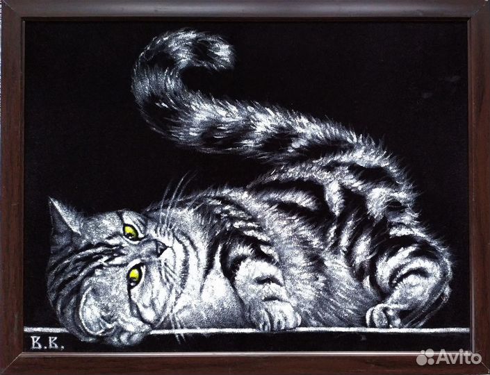 Картина c кошкой 30х40 см