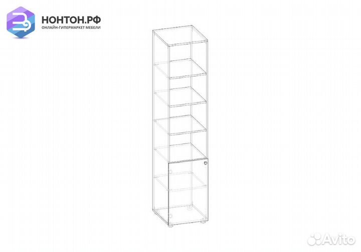 Стеллаж Мийа-3А ясень шимо светлый / белая шагрень