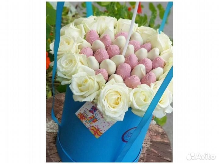 Клубника в шоколаде, букет из клубники KL-4639