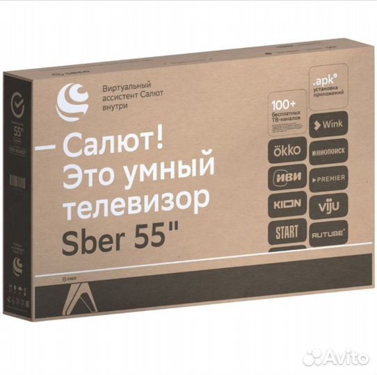 Телевизор сбер sber SDX-55U4127 55'' 139 см UHD 4K