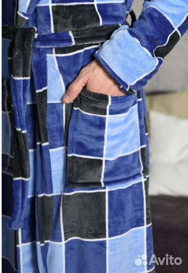 Мужской махровый халат.Без капюшона