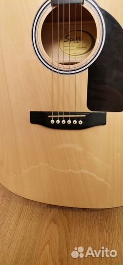 Акустическая гитара fender squier с чехлом
