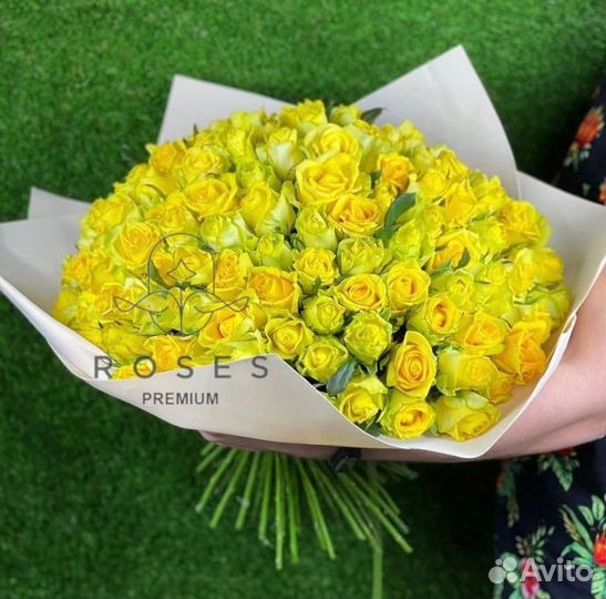 51 жёлтая роза, цветы, букет, 101, 41, 39,25