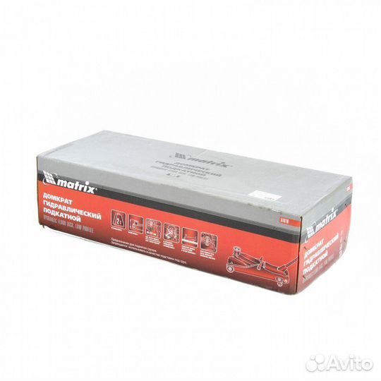 Домкрат Matrix подкатной, 2 т, Low Profile, 85-330