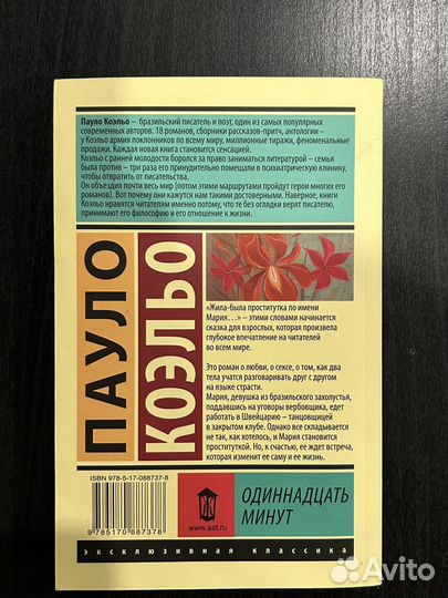 Книга Пауло Коэльо «Одиннадцать минут»