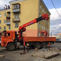 Аренда и услуги манипулятора-вездехода, стрела 8 т, 23.5 м, борт 12 т, 6.2 м, Пущино