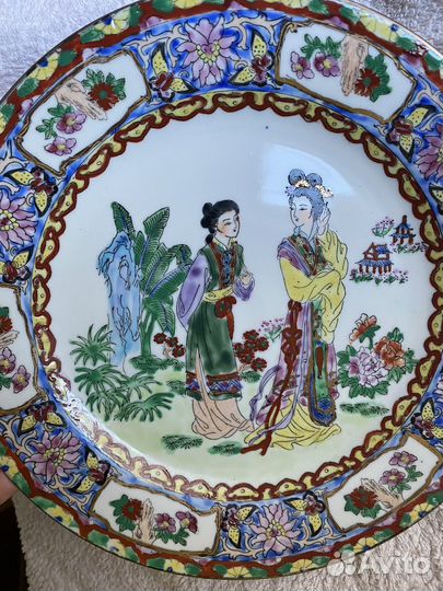 Тарелка китай ручная работа фарфор