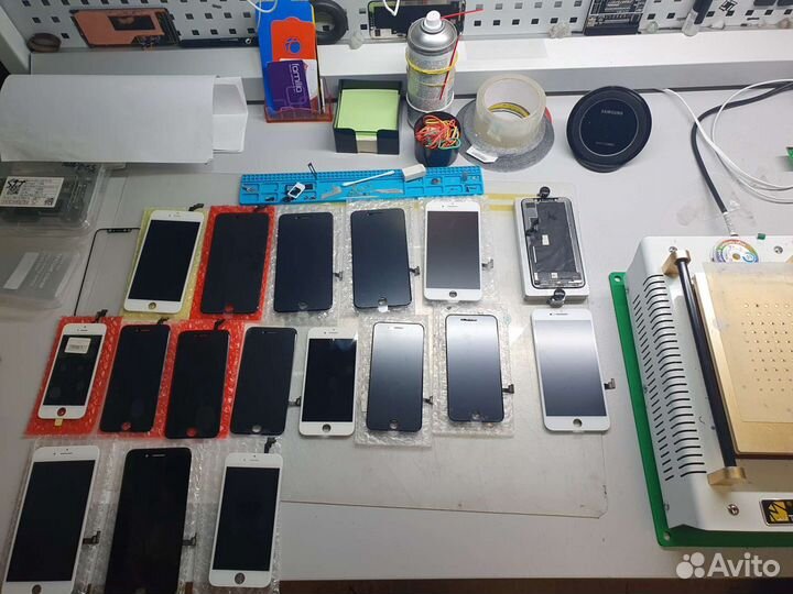 Замена стекла и продажа дисплеев Samsung