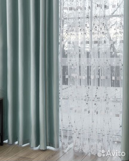 Шторы Адора топаз новые на окна пошив