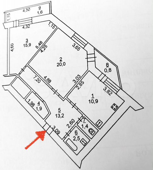 2-к. квартира, 67 м², 3/10 эт.