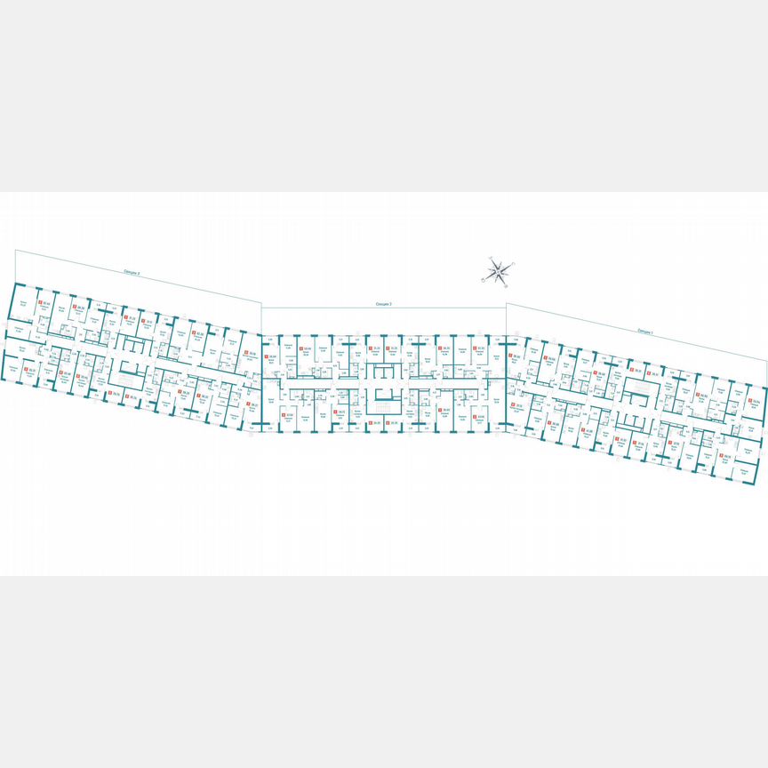 2-к. квартира, 53,9 м², 4/18 эт.