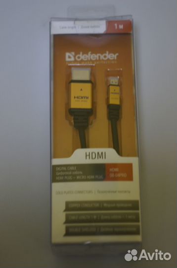 Кабель hdmi-microhdmi Defender hdmi08-04PRO 1m