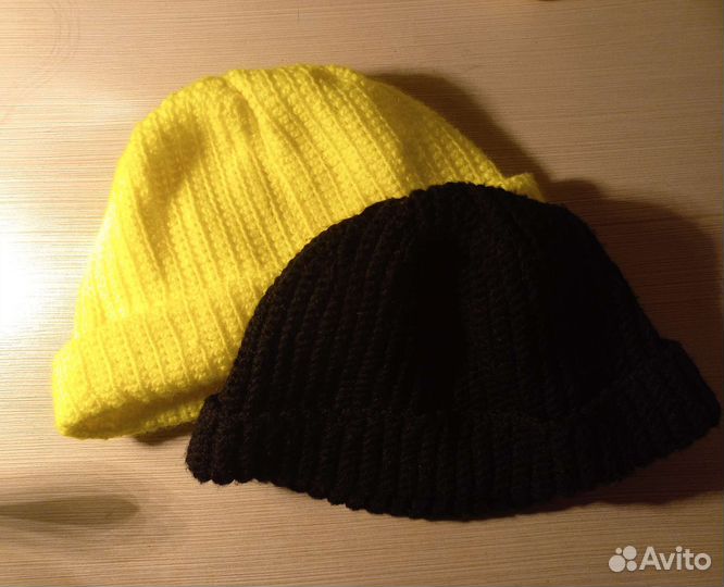 Шапка бини вязаная