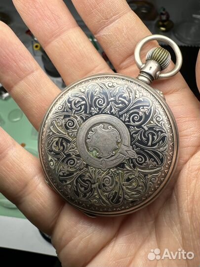 Карманные часы Мозер, серебро