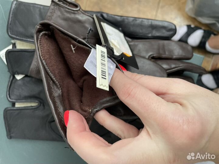Перчатки мужские новые кожаные