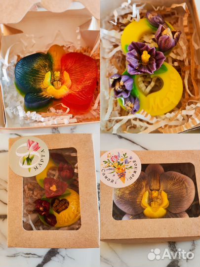 Мыло ручной работы цветы