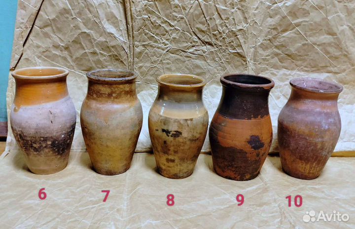 Крынка старинная глиняная