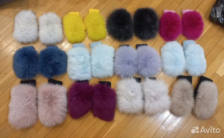 Варежки меховые натуральные розница и опт