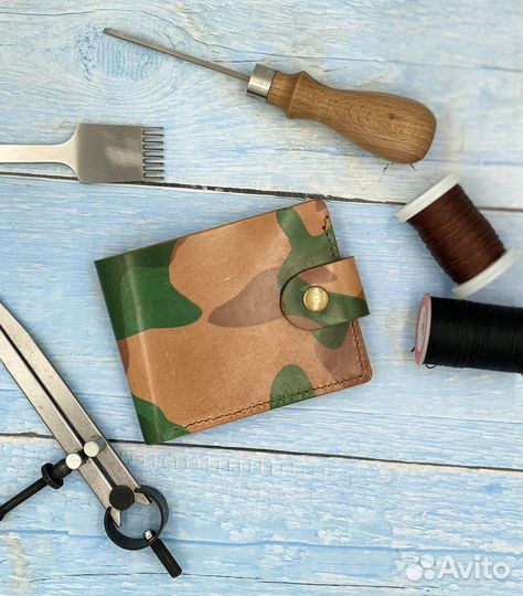 Кошелек мужской кожаный ручной работы