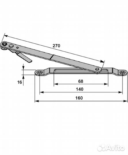 Ограничитель для окон пвх фрамужные ножницы
