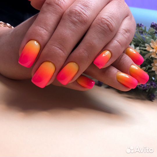 Маникюр педикюр услуга в 4 руки покрытие гель лак