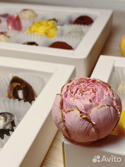 Силиконовая форма роза пион цветок 3 шт