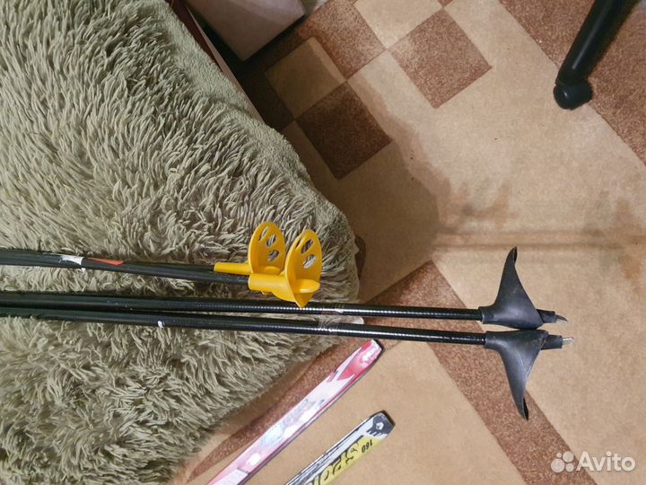 Лыжи Visu, StC, ботинкир35, палки 100 см