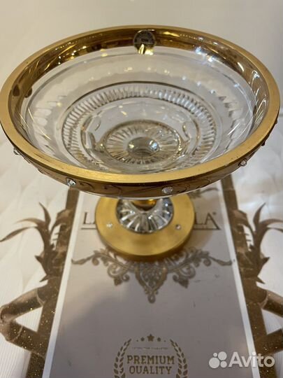 Фруктовница Чехия.Bohemia на ножке хрусталь