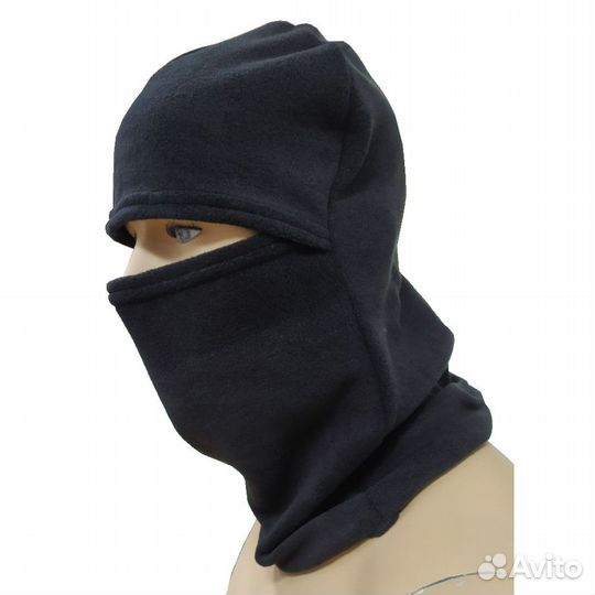 Маска балаклава флис, полушерсть олива/черная/кмф