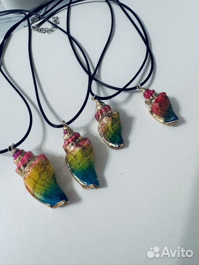 Подвеска/ чокер с натуральной ракушкой