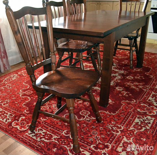 Стол обеденный раздвижной со стульями б/у