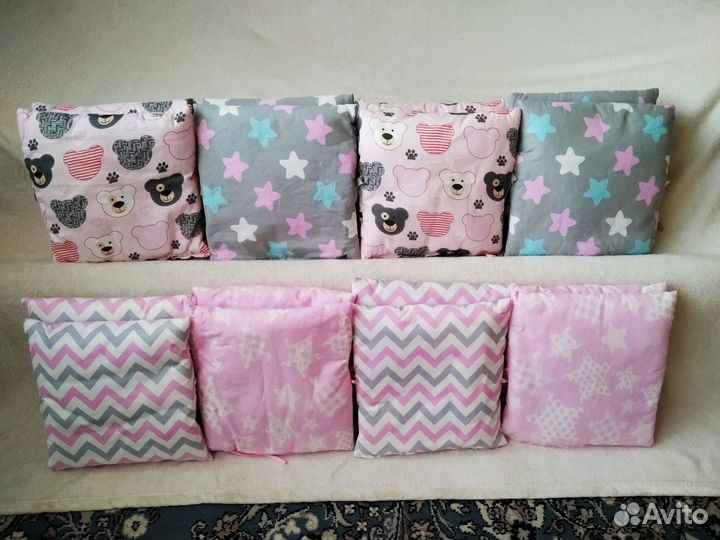 Бортики подушки в детскую кроватку