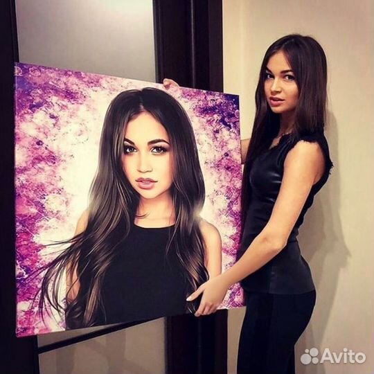 Портрет на холсте по фото в Кизилюрте