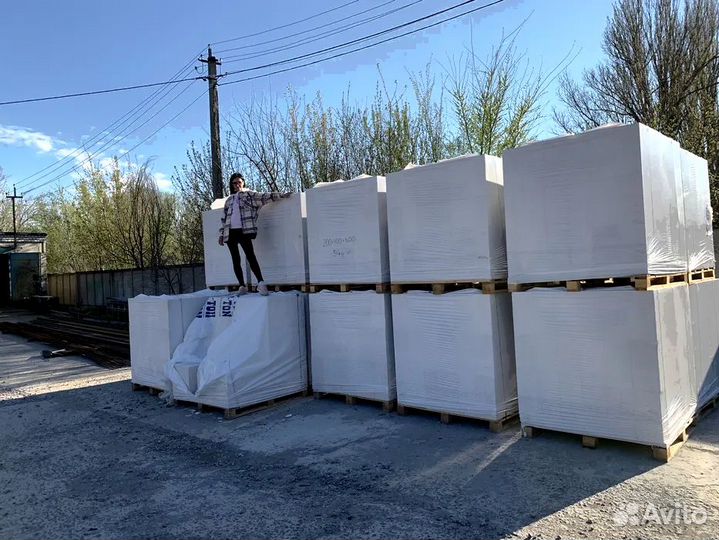 Газоблок. Газобетонные блоки 375х200х600