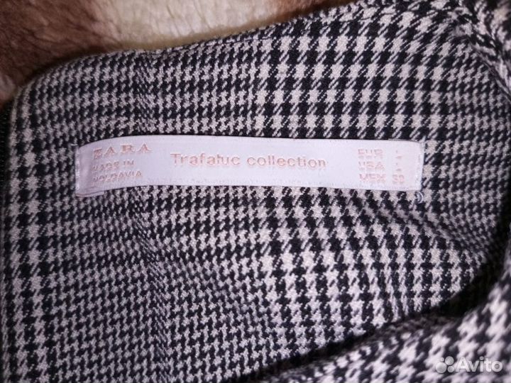 Платье трапеция гусиная Зара лапка Zara размер 44