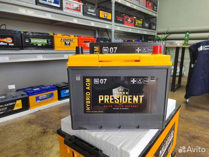 Аккумулятор гелевый President AGM 75 Ач обр 750 А